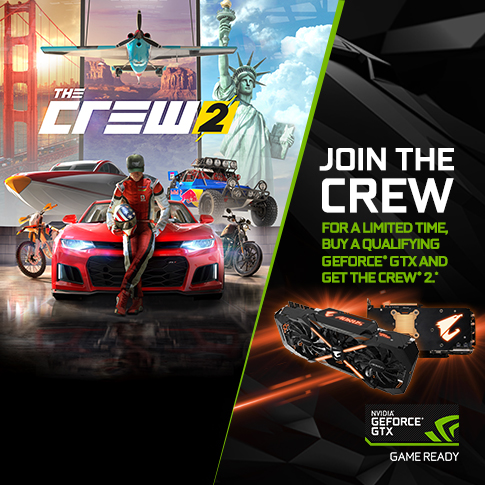 Unisciti alla flotta - acquista GeForce® GTX eleggibile e ricevi The Crew® 2.*